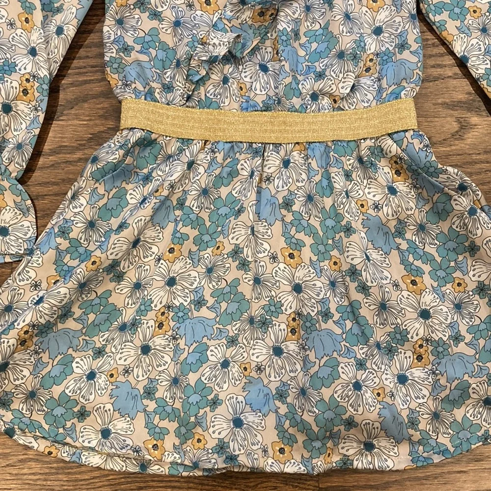 NWT Imoga flower dress with shimmer size 4 - Picture 2 of 6